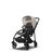 Bugaboo Bee 6 seat stroller black base, grey mélange fabrics, art of discovery white sun canopy - Thumbnail Slide 5 of 5