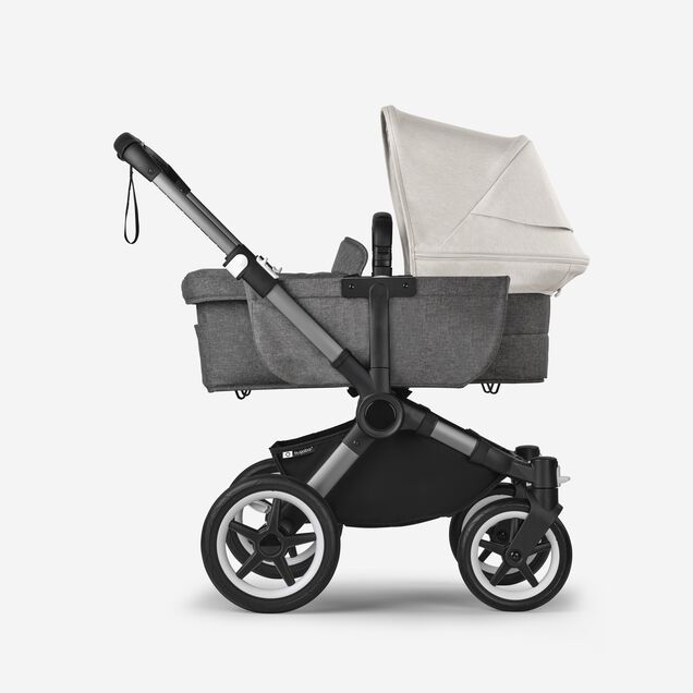 Bugaboo Donkey 5 Mono 2-in-1 stroller graphite base, grey mélange fabrics, misty white sun canopy - Main Image Slide 3 of 12