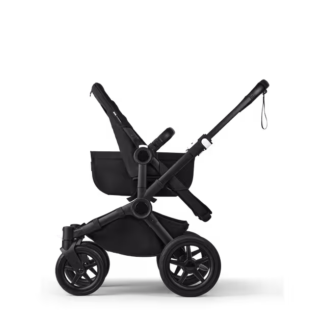 Bugaboo Donkey 5 Mono 2-in-1 stroller black base, grey mélange fabrics, forest green sun canopy - Main Image Slide 8 of 11