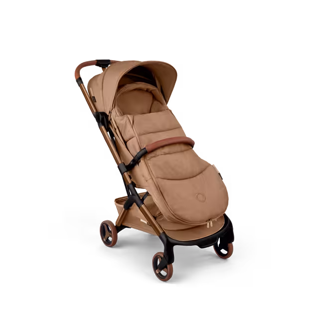 Bugaboo x Stella McCartney Butterfly 2 travel pushchair tobacco brown base, tobacco brown fabrics, tobacco brown sun canopy - Main Image Slide 11 of 11