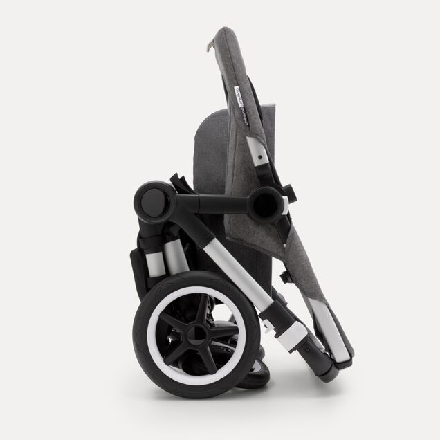 Bugaboo Donkey 3 Duo seat and bassinet stroller vapor blue sun canopy, black fabrics, aluminium base - Main Image Slide 5 van 5