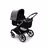 Bugaboo Fox 3 bassinet and seat stroller graphite base, midnight black fabrics, forest green sun canopy - Thumbnail Slide 2 of 7