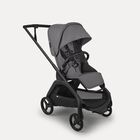 Bugaboo Dragonfly Plus seat stroller black base, grey melange fabrics, grey melange sun canopy
