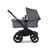 Bugaboo Donkey 5 twin stroller black base, grey mélange fabrics, stormy blue sun canopy - Thumbnail Slide 2 of 12