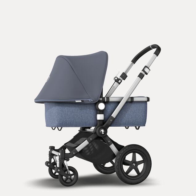 Bugaboo Cameleon 3 Plus Grey melange sun canopy, blue melange fabrics, aluminium base - Main Image Slide 3 of 5