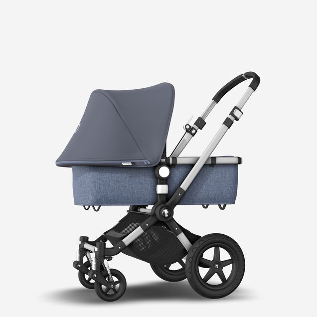 Bugaboo Cameleon 3 Plus Grey melange sun canopy, blue melange fabrics, aluminium base - Main Image Slide 3 of 5