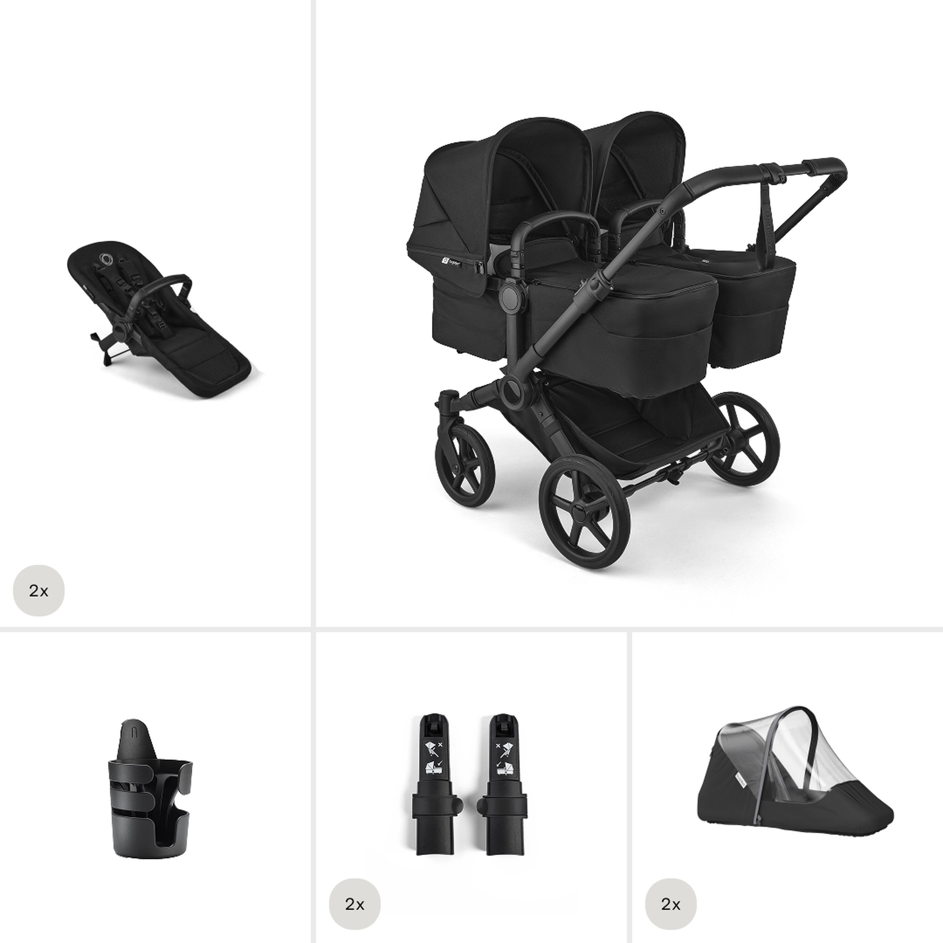 Bugaboo Donkey 6 Twin Essential stroller bundle - Main Modal Image Slide 1 of 5