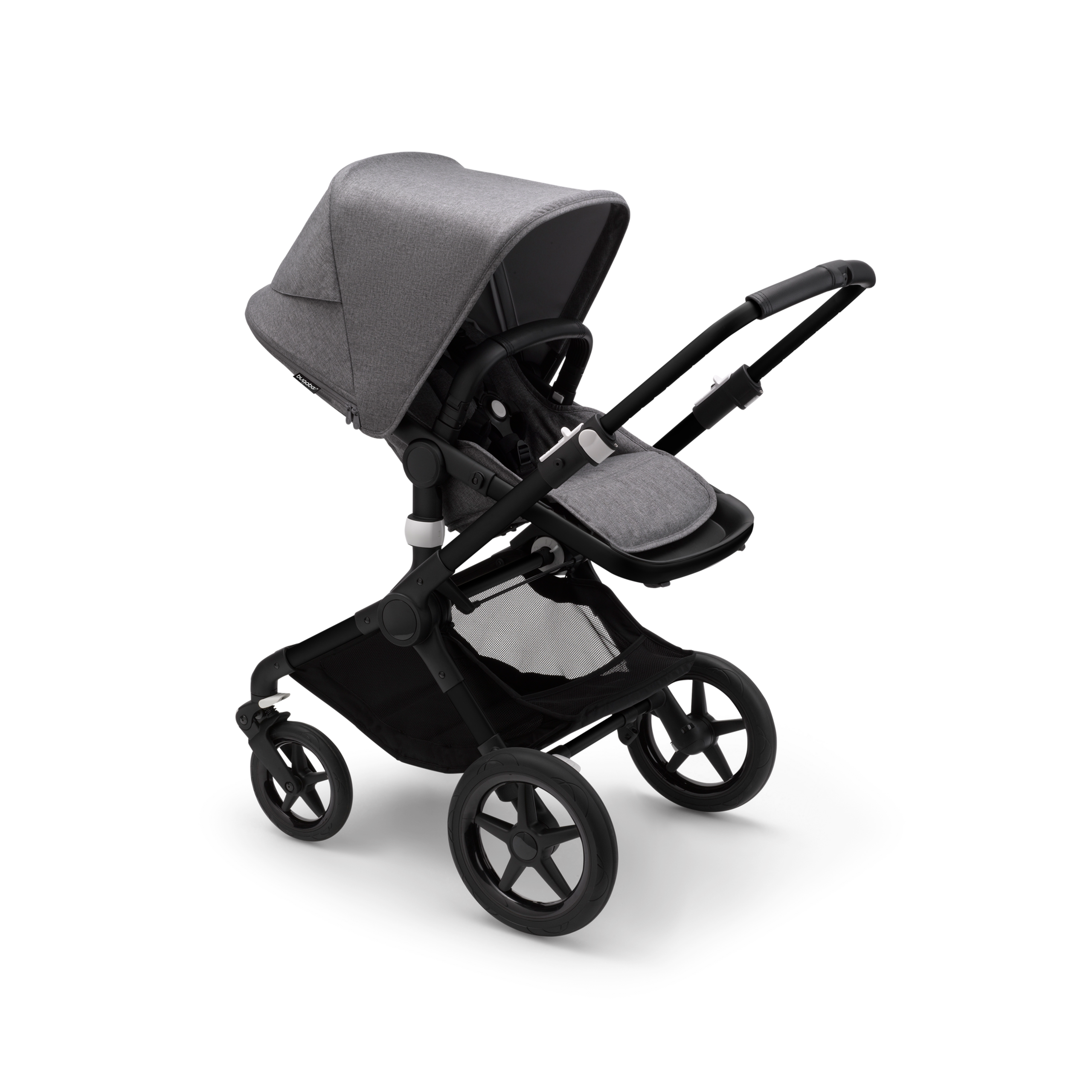 Refurbished Bugaboo Fox 3 complete BLACK/GREY MELANGE-GREY MELANGE - Thumbnail Slide 4 van 5