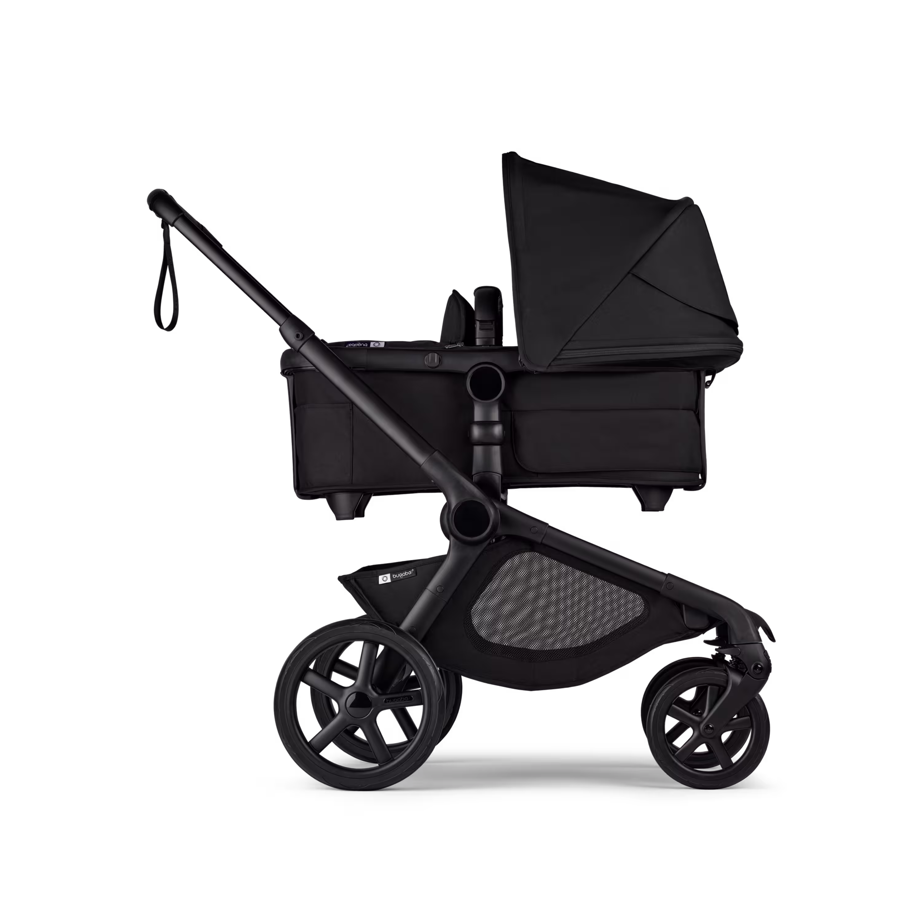 Bugaboo Kangaroo 2-in-1 pram black base, midnight black fabrics, midnight black sun canopy - Main Modal Image Slide 2 of 18