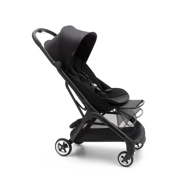 Bugaboo Butterfly seat stroller black base, stormy blue fabrics, stormy blue sun canopy - Main Image Slide 8 of 14