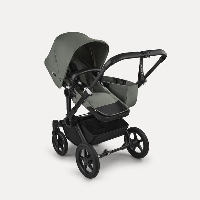 Bugaboo Donkey 5 Mono 2-in-1 stroller black base, forest green fabrics, forest green sun canopy - Main Image Slide 2 of 12