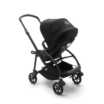 Bugaboo Bee 6 seat stroller black sun canopy, black fabrics, black base