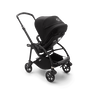 Bugaboo Bee 6 seat stroller black sun canopy, black fabrics, black base
