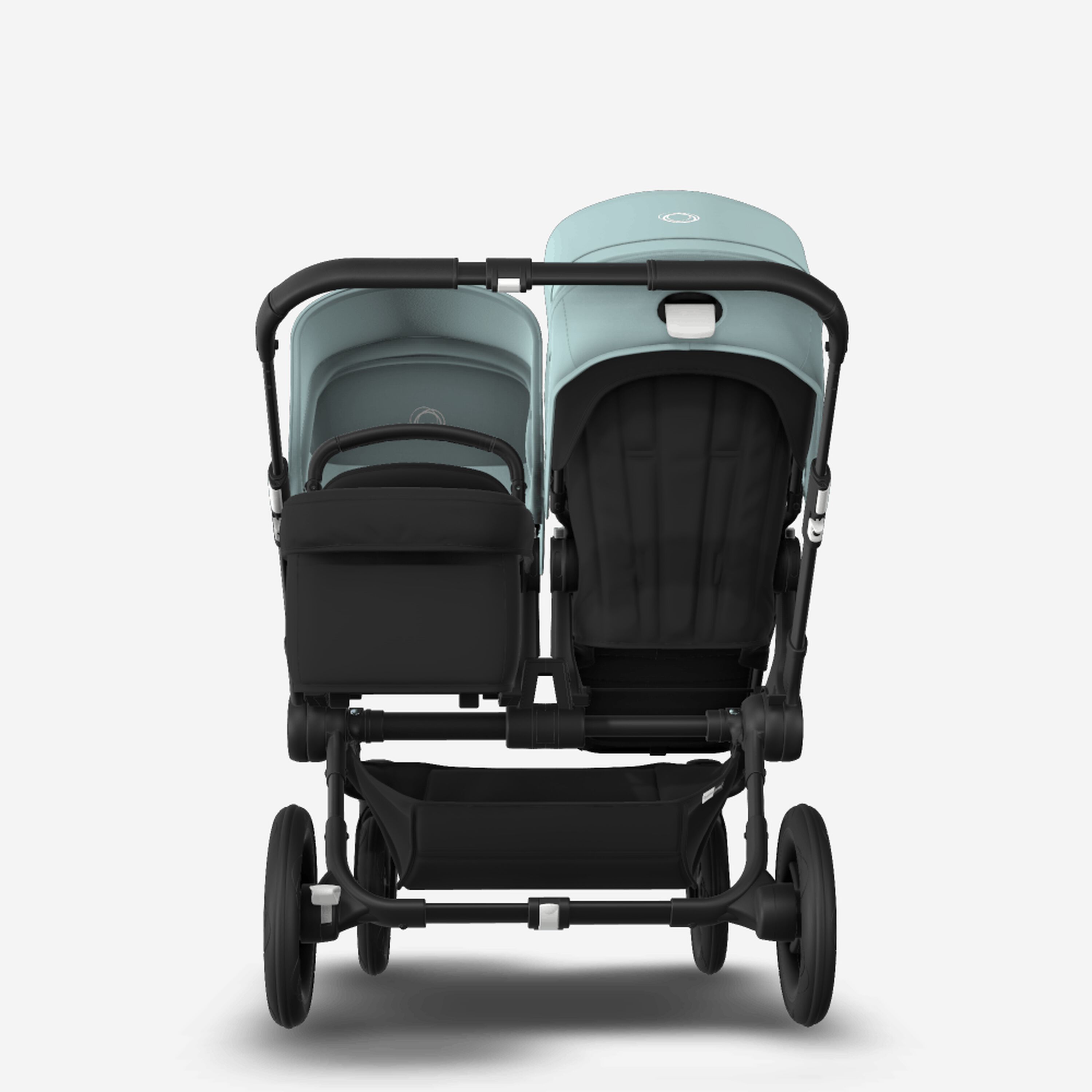 Bugaboo Donkey 3 Duo seat and bassinet stroller vapor blue sun canopy, black fabrics, black base - Main Modal Image Slide 3 of 5