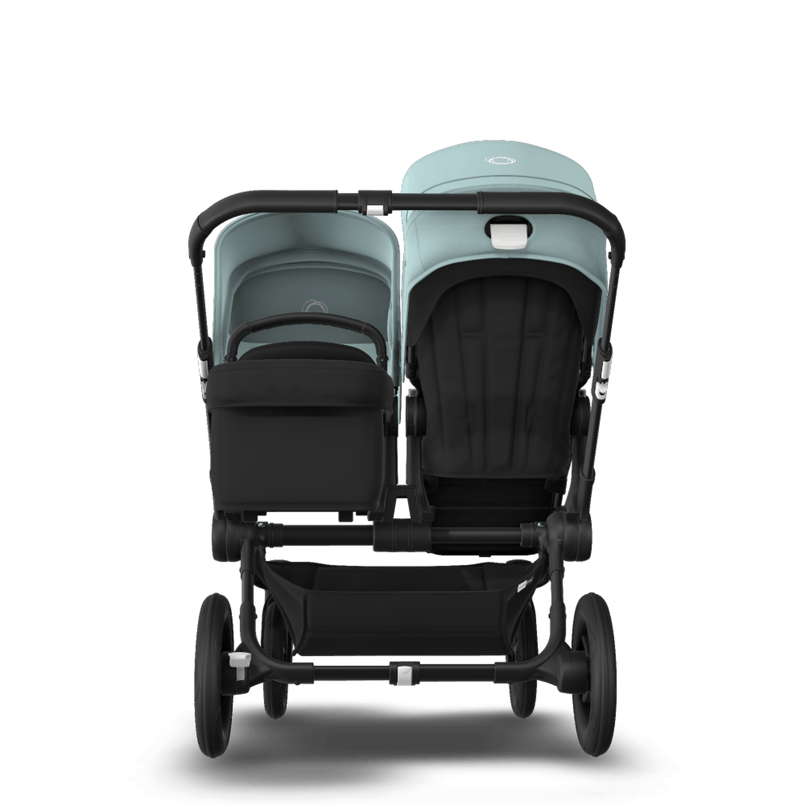 Bugaboo Donkey 3 Duo seat and bassinet stroller vapor blue sun canopy, black fabrics, black base - Thumbnail Slide 3 of 5