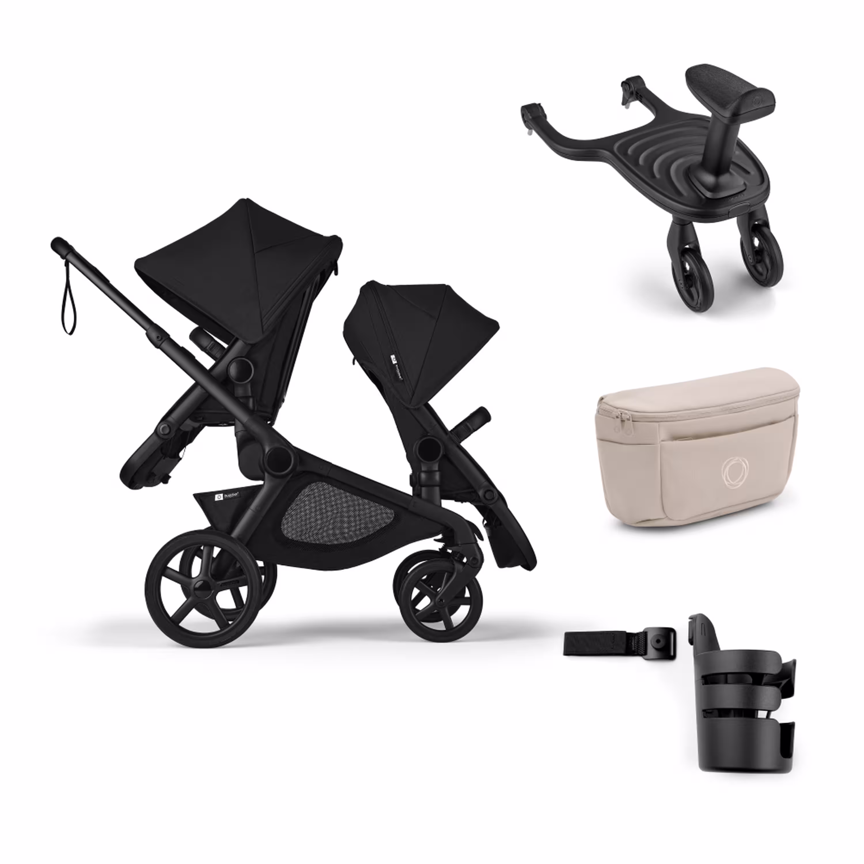 Bugaboo Kangaroo Double Seat Stroller Sibling Essentials Bundle - Main Modal Image Slide 1 of 5