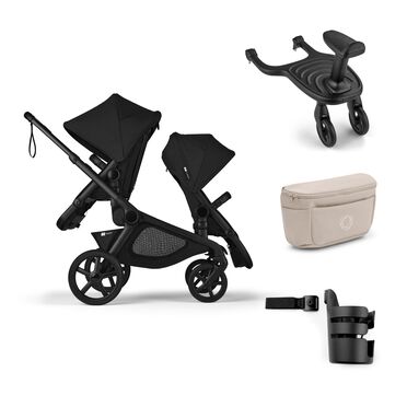 Bugaboo Kangaroo Double Seat Stroller Sibling Essentials Bundle