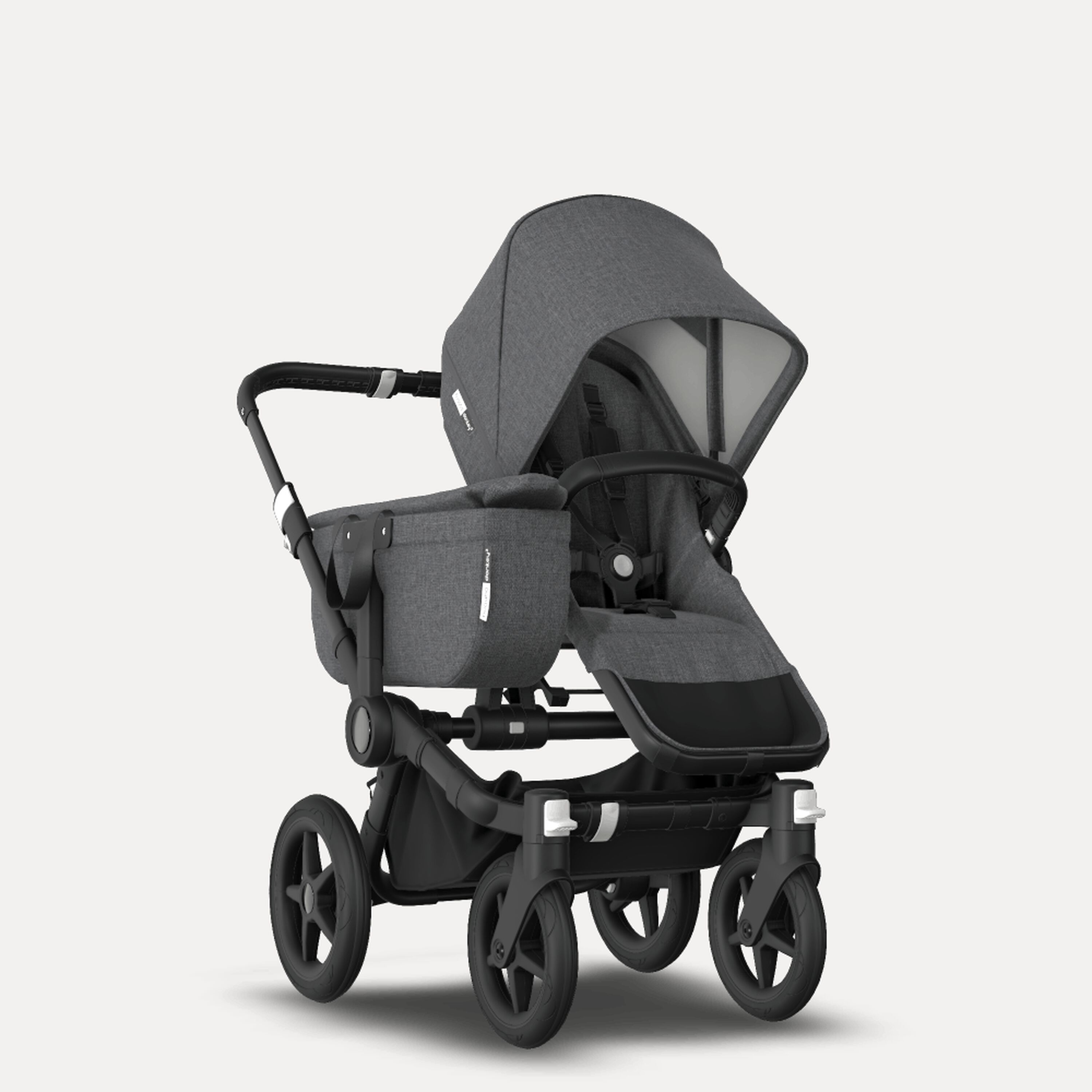 Bugaboo Donkey 3 Mono travel system grey melange sun canopy, grey melange fabrics, black base - Main Modal Image Slide 7 of 19
