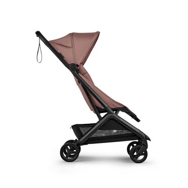 Bugaboo Butterfly 2 travel stroller black base, dusty pink fabrics, dusty pink sun canopy  - view 2
