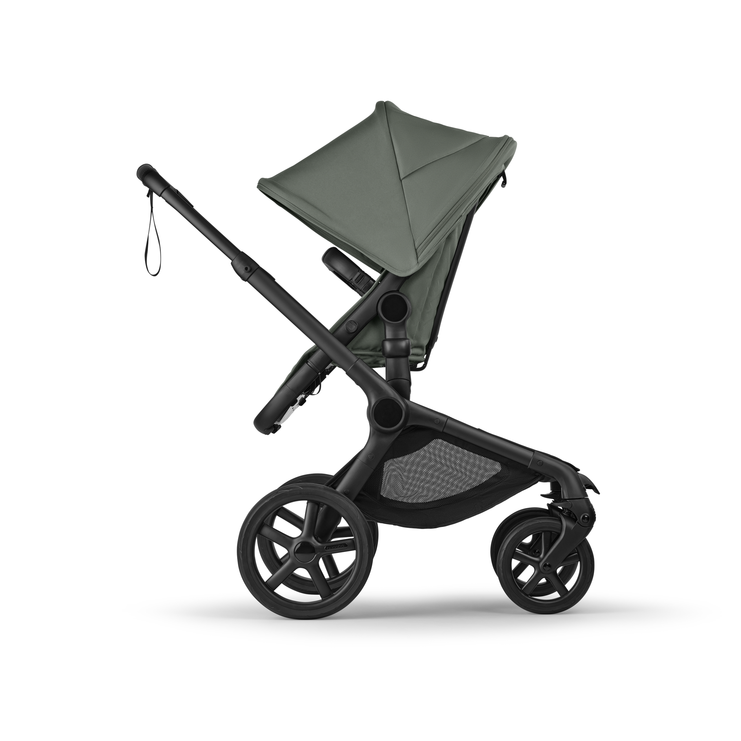 Bugaboo Fox 5 Renew Carrito 2 en 1 chasis negro, fundas forest green, capota forest green - Thumbnail Slide 3 of 7