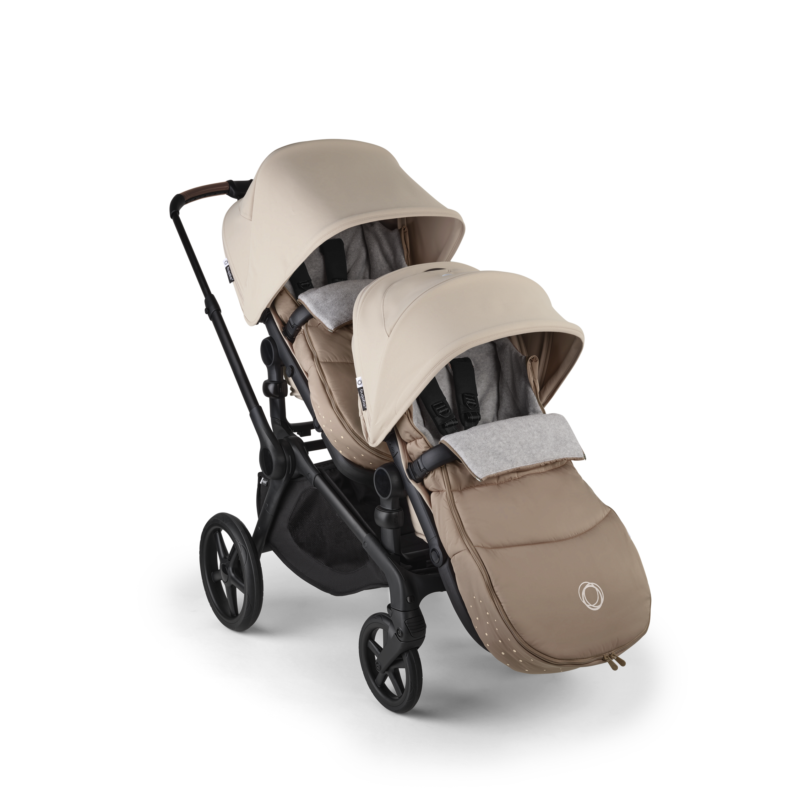 Bugaboo Kangaroo seat-only tandem black base, midnight black fabrics, midnight black sun canopy - Thumbnail Slide 12 of 12