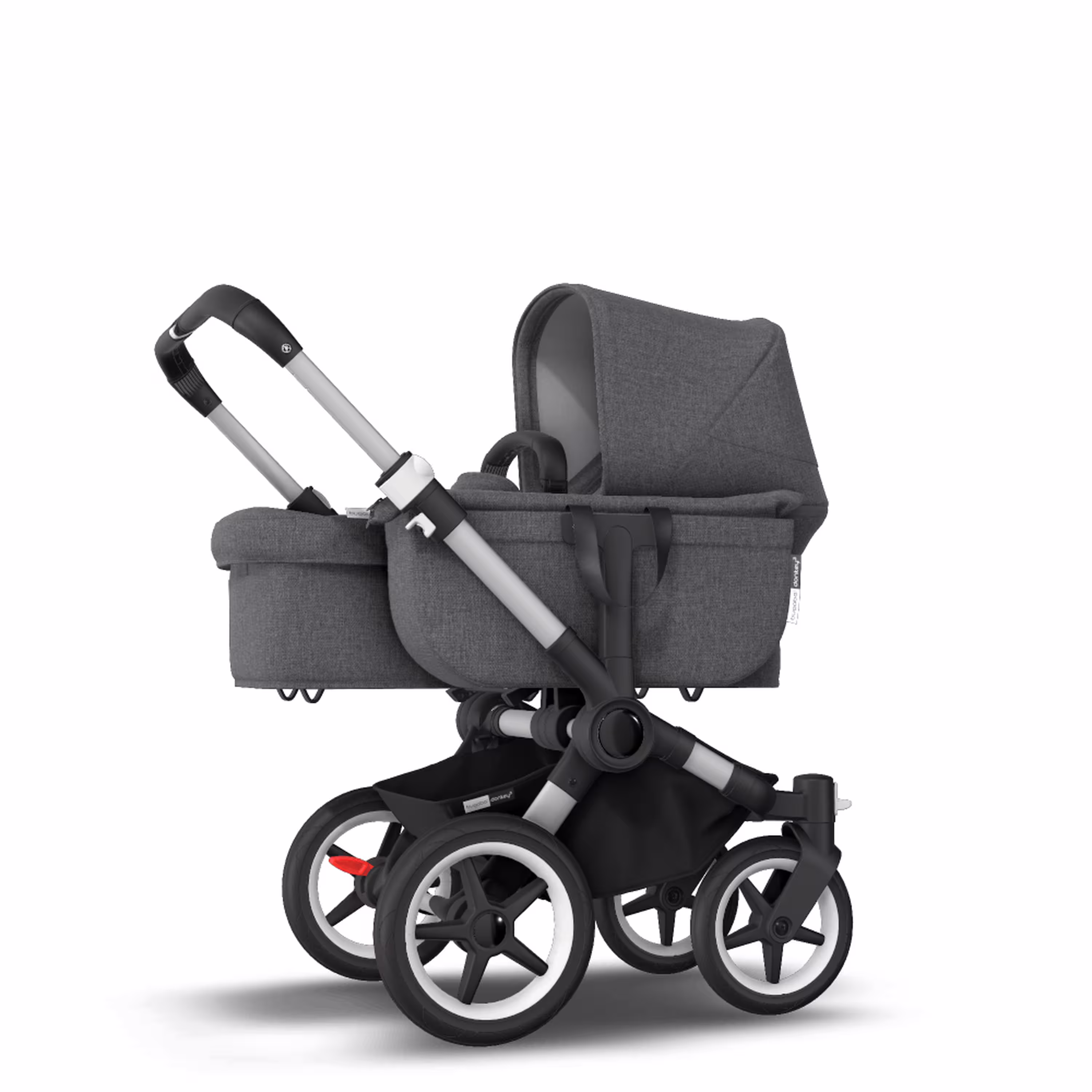 AU - Bugaboo Donkey 3 Mono Seat and Bassinet Stroller Grey Melange, Aluminum chassis - Main Modal Image Slide 3 of 6