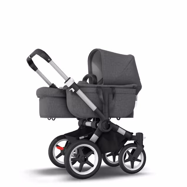 AU - Bugaboo Donkey 3 Mono Seat and Bassinet Stroller Grey Melange, Aluminum chassis - Main Image Slide 3 of 6
