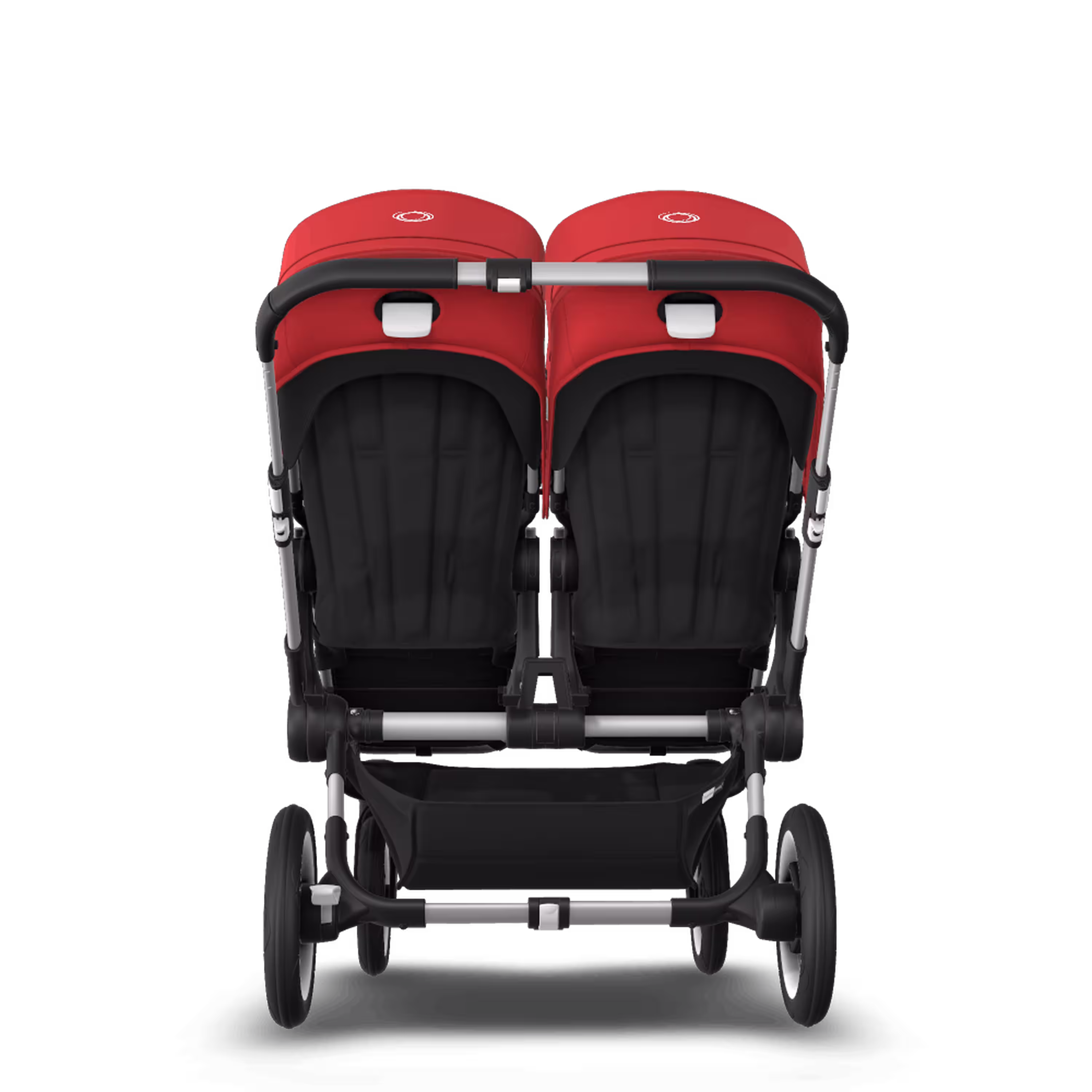 Bugaboo Donkey 3 Twin seat and bassinet stroller red sun canopy, black fabrics, aluminium base - Main Modal Image Slide 7 of 9