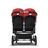 Bugaboo Donkey 3 Twin seat and bassinet stroller red sun canopy, black fabrics, aluminium base - Thumbnail Slide 7 of 9