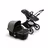 Bugaboo Fox 3 bassinet and seat stroller with graphite frame, black fabrics, and forest green sun canopy. - Thumbnail Slide 5 of 7
