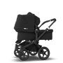 Bugaboo Donkey 3 Duo seat and bassinet stroller black sun canopy, black fabrics, black base - Thumbnail Slide 2 van 5