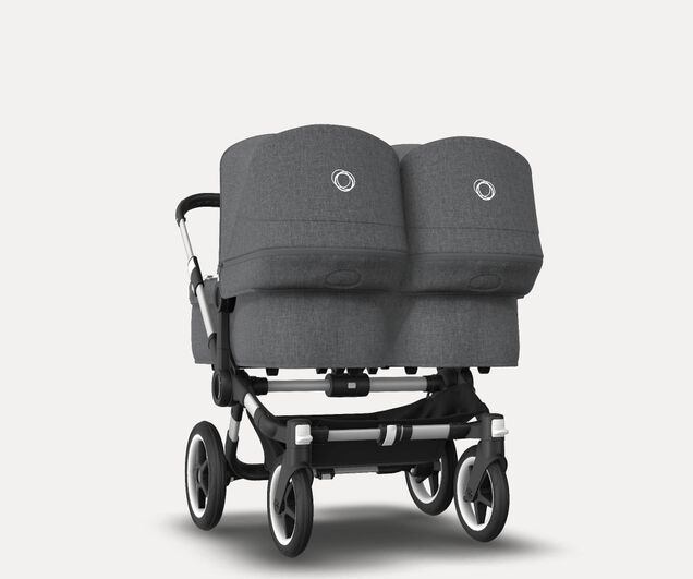 US - Bugaboo D3T stroller bundle aluminum grey melange grey melange - Main Image Slide 2 of 6