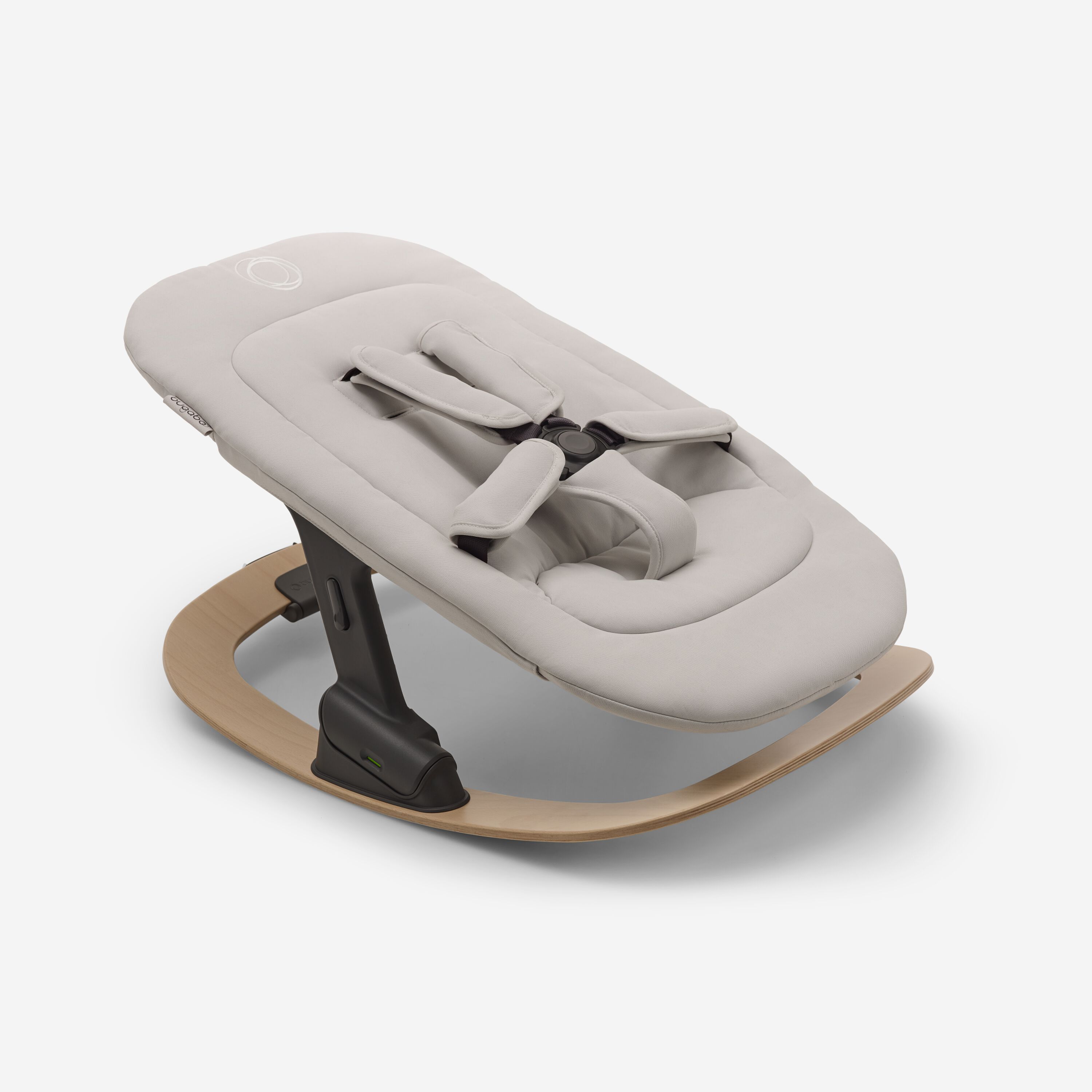 Bugaboo Giraffe white newborn set on the rocker frame. - Main Modal Image Slide 3 of 7