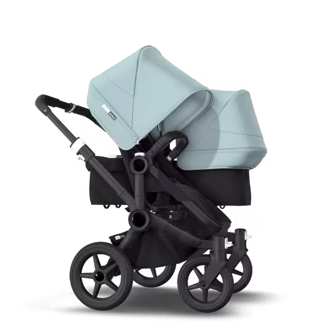 Bugaboo Donkey 3 Duo seat and bassinet stroller vapor blue sun canopy, black fabrics, black base - Main Image Slide 4 of 5