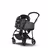 Bugaboo Bee 6 bassinet and seat stroller black base, grey fabrics, animal explorer red/blue sun canopy - Thumbnail Slide 1 of 6