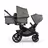 Bugaboo Kangaroo tandem pram black base, forest green fabrics, forest green sun canopy - Thumbnail Slide 2 of 12