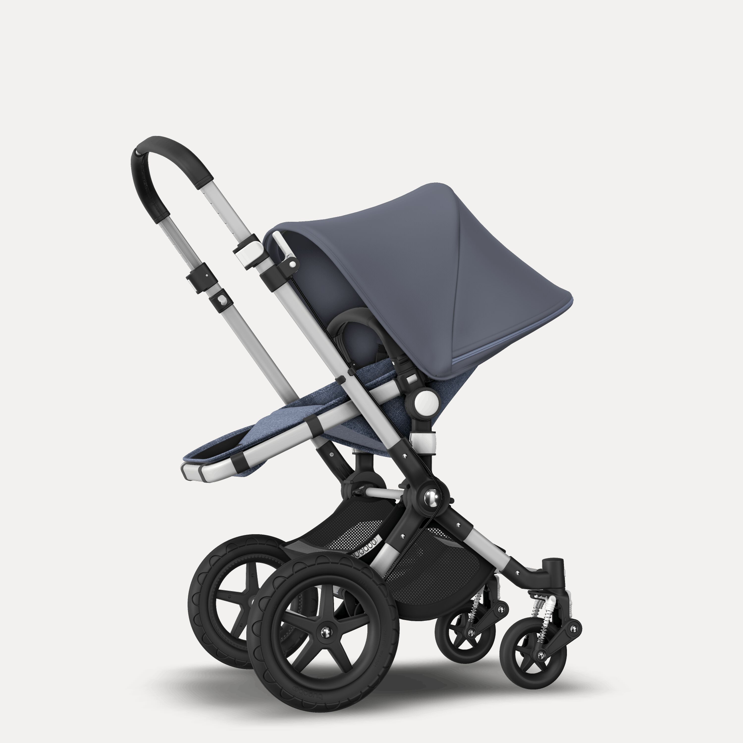 Bugaboo Cameleon 3 Plus Grey melange sun canopy, blue melange fabrics, aluminium base - Main Modal Image Slide 2 of 5