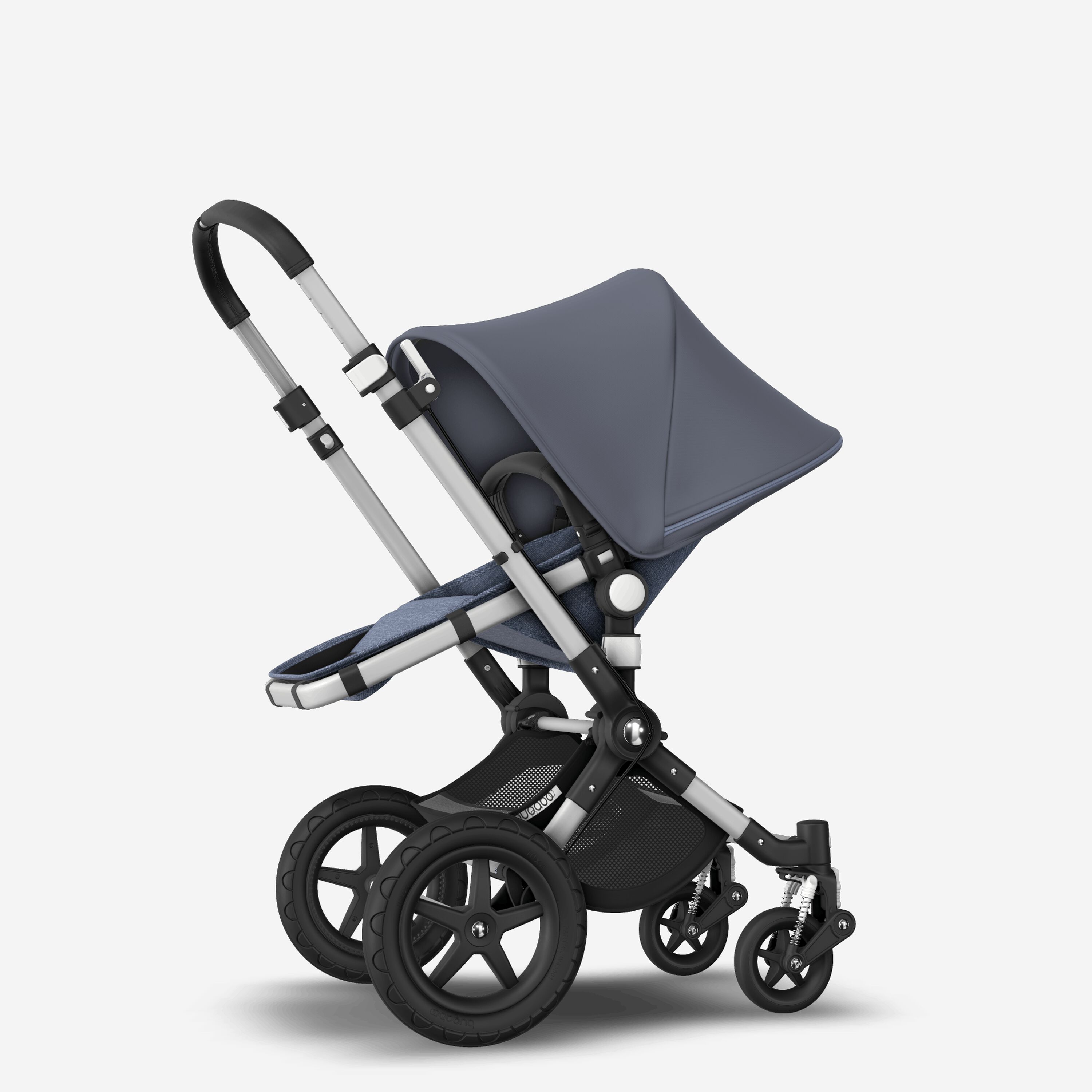 Bugaboo Cameleon 3 Plus Grey melange sun canopy, blue melange fabrics, aluminium base - Main Modal Image Slide 2 of 5