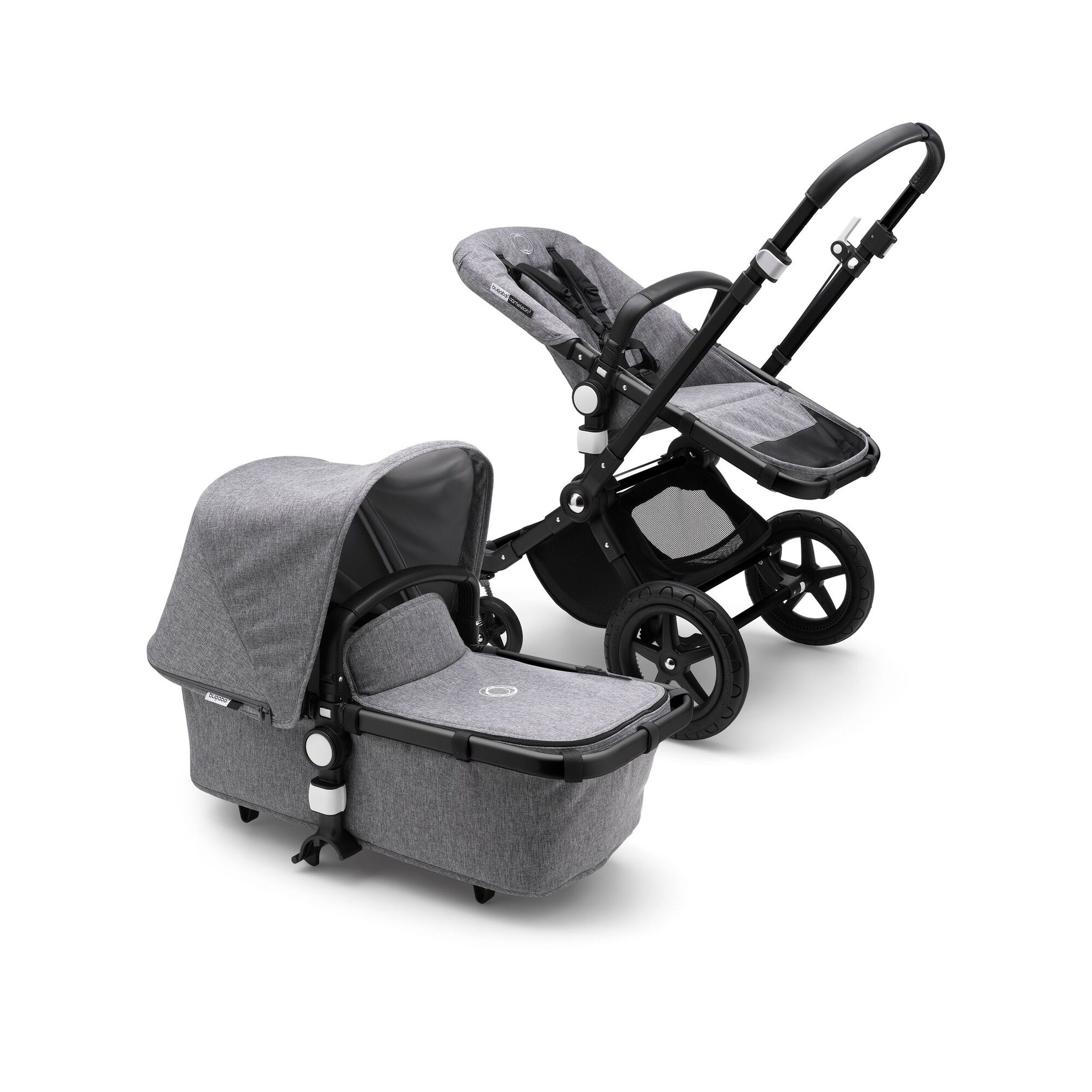 Refurbished Bugaboo Cameleon3plus complete BLACK/GREY MELANGE-GREY MELANGE - Thumbnail Slide 9 of 9