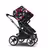 Bugaboo Donkey 5 twin stroller graphite base, midnight black fabrics, animal explorer red/blue sun canopy - Thumbnail Slide 4 van 12