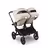 Bugaboo Donkey 5 twin pushchair black base, desert taupe fabrics, desert taupe sun canopy - Thumbnail Slide 4 of 12
