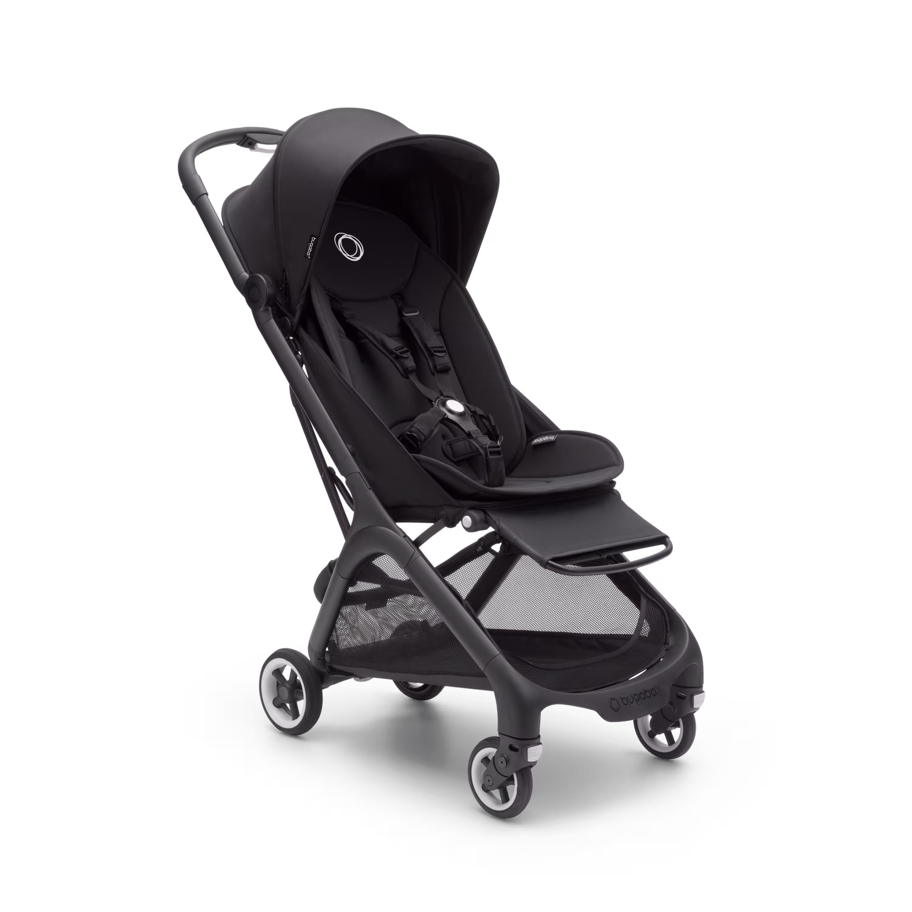 Bugaboo Butterfly travel stroller black base, midnight black fabrics, midnight black sun canopy - Main Modal Image Slide 1 of 14