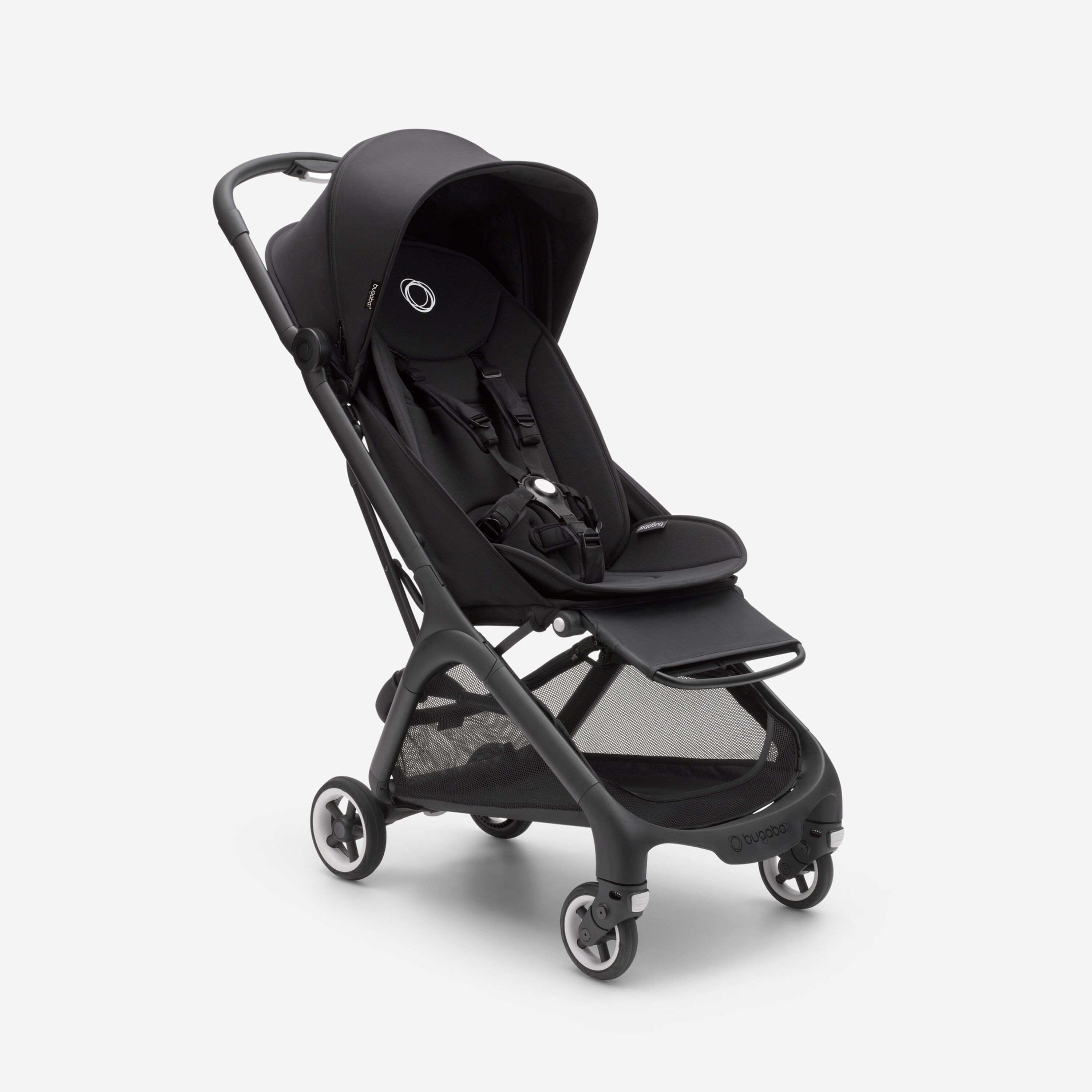 Bugaboo Butterfly travel stroller black base, midnight black fabrics, midnight black sun canopy - Main Modal Image Slide 1 of 14