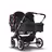 Bugaboo Donkey 5 twin stroller graphite base, midnight black fabrics, animal explorer red/blue sun canopy - Thumbnail Slide 1 van 12