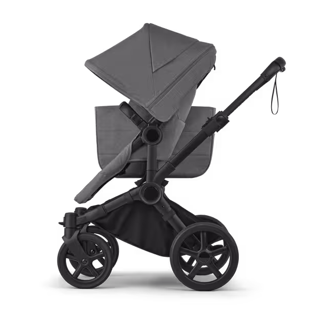Bugaboo Donkey 6 2-in-1  stroller black base, moon grey fabrics, moon grey sun canopy - Main Image Slide 4 of 10