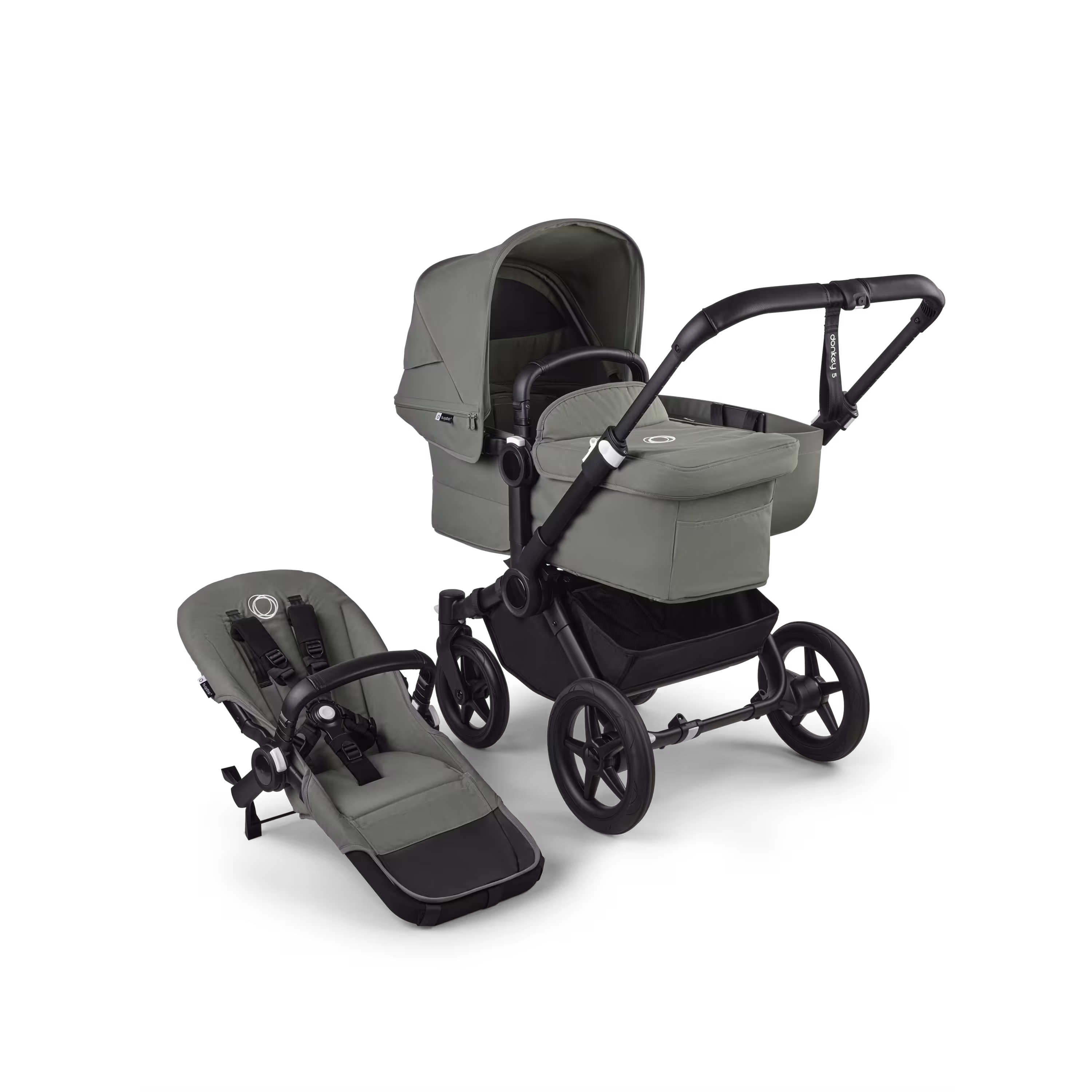 Bugaboo Donkey 5 Mono complete UK BLACK/FOREST GREEN-FOREST GREEN - Main Modal Image Slide 1 of 9