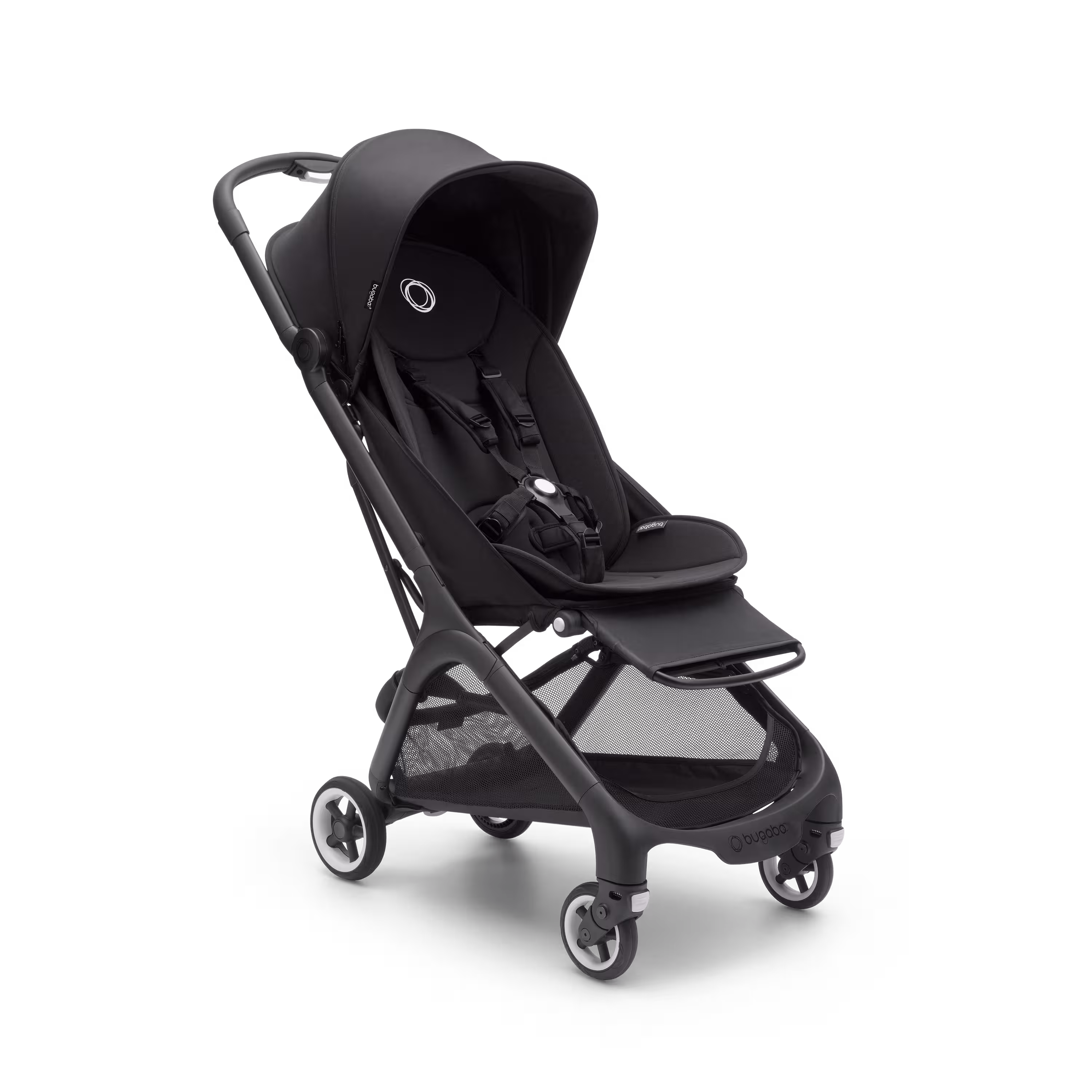 Bugaboo Butterfly travel stroller black base, midnight black fabrics, midnight black sun canopy - Main Modal Image Slide 2 of 14