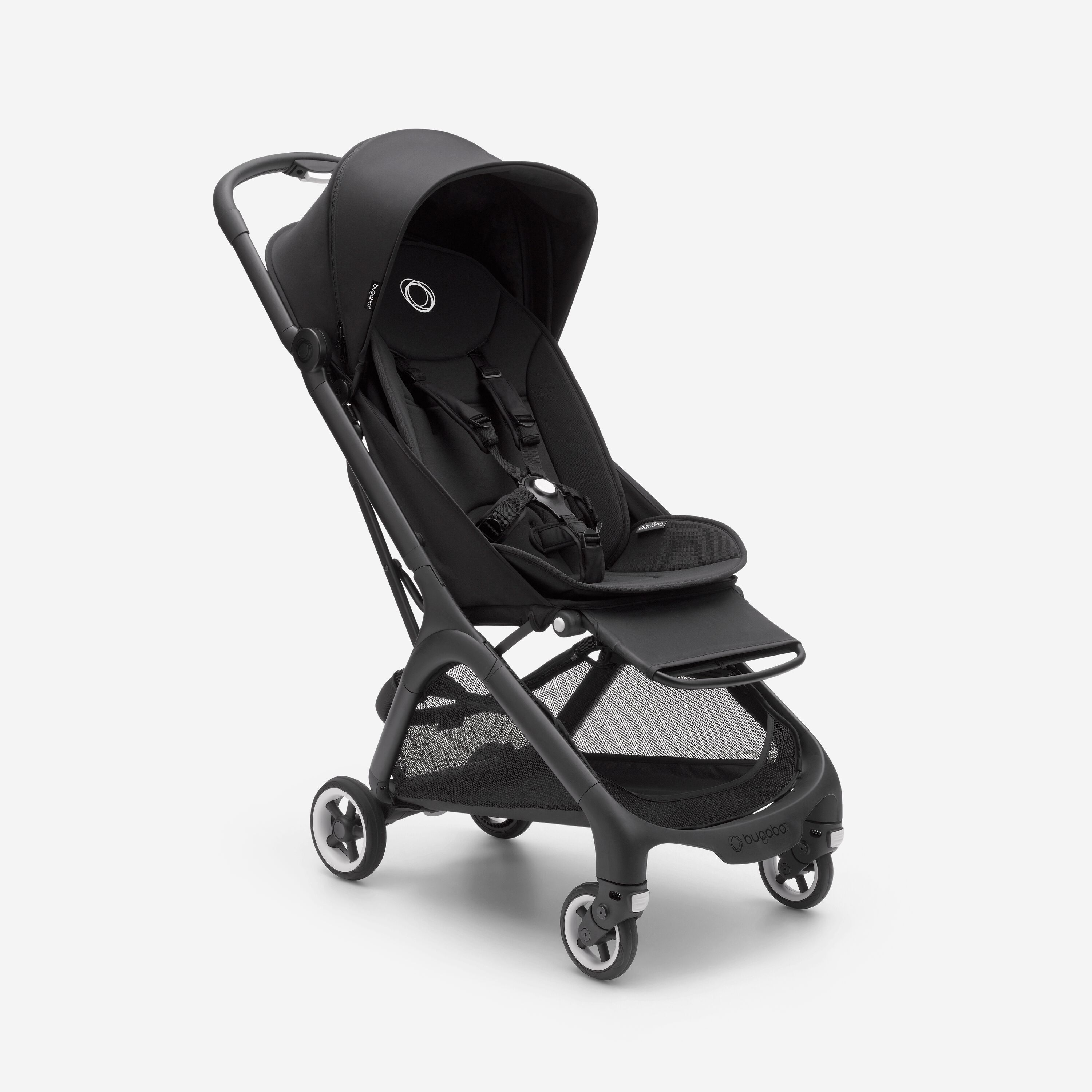 Bugaboo Butterfly travel stroller black base, midnight black fabrics, midnight black sun canopy - Main Modal Image Slide 2 of 14