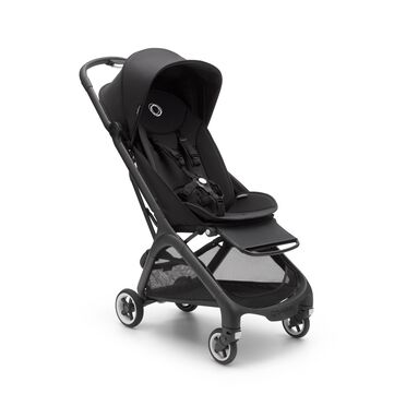 Bugaboo Butterfly travel stroller black base, midnight black fabrics, midnight black sun canopy - view 2