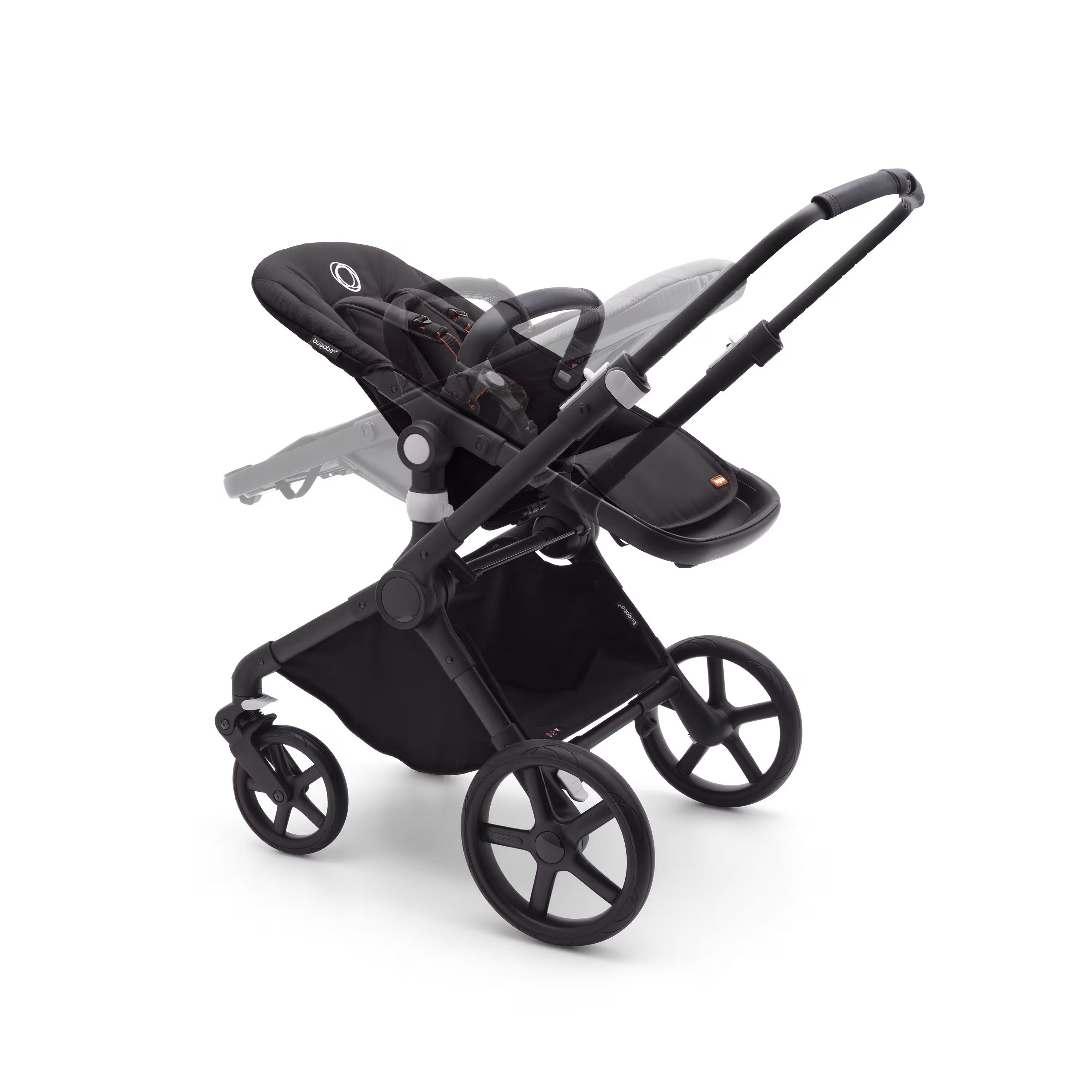 Bugaboo Fox Cub 2-in-1 stroller black base, stormy blue fabrics, stormy blue sun canopy - Main Modal Image Slide 3 of 12